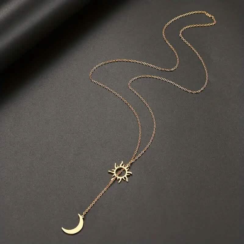 Stainless Steel Sun Totem and Moon Necklace DailySale