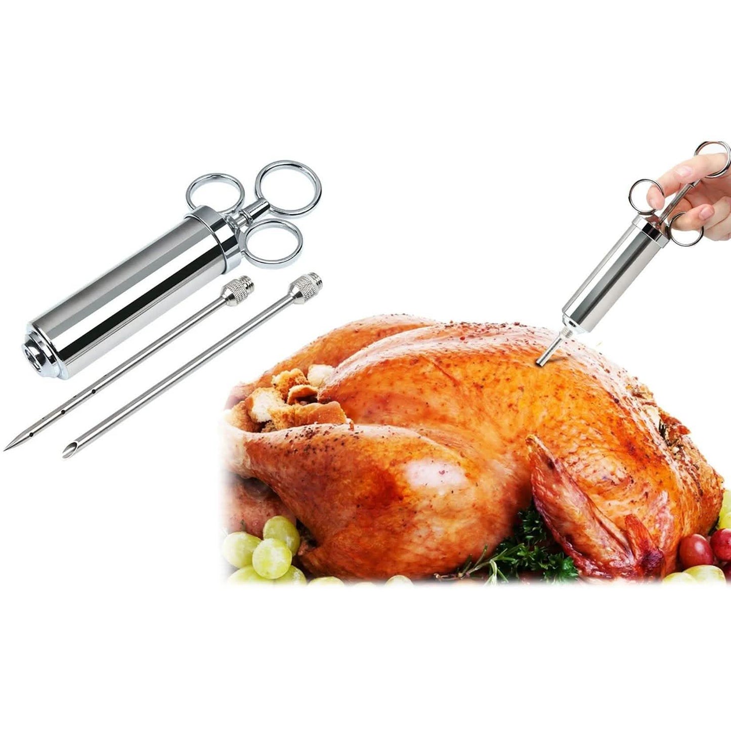 Stainless Steel Turkey And Meat Seasoning Injector DailySale