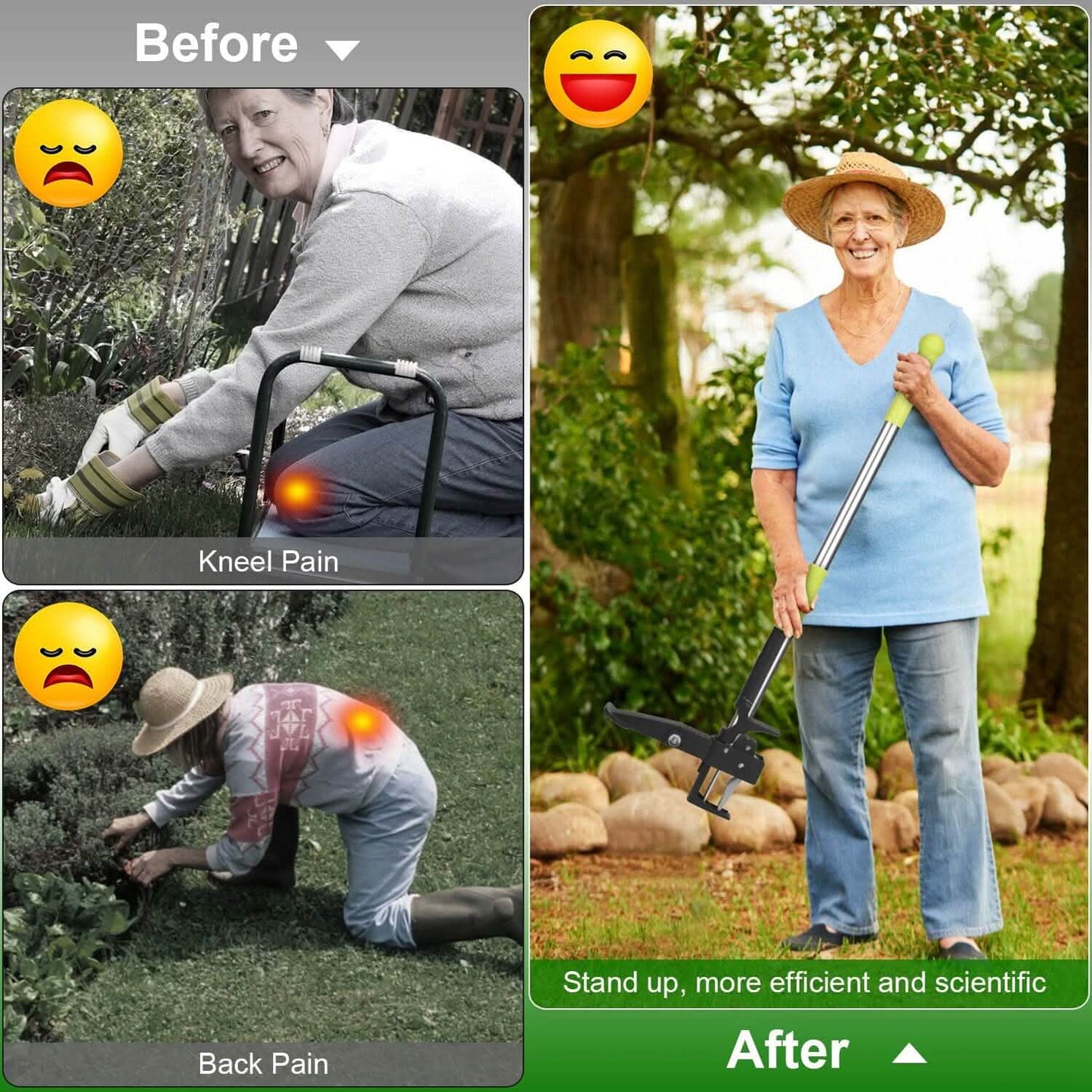 Standup Aluminum Weed Puller with 4 Claws DailySale