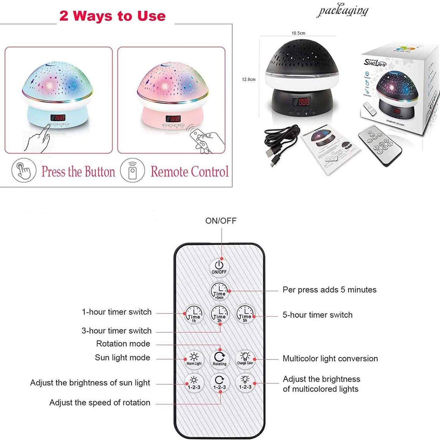 Star Projector Night Light for Kids DailySale