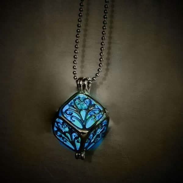 Steampunk Pretty Magic Round Fairy Locket Glow In The Dark Pendant Necklace DailySale