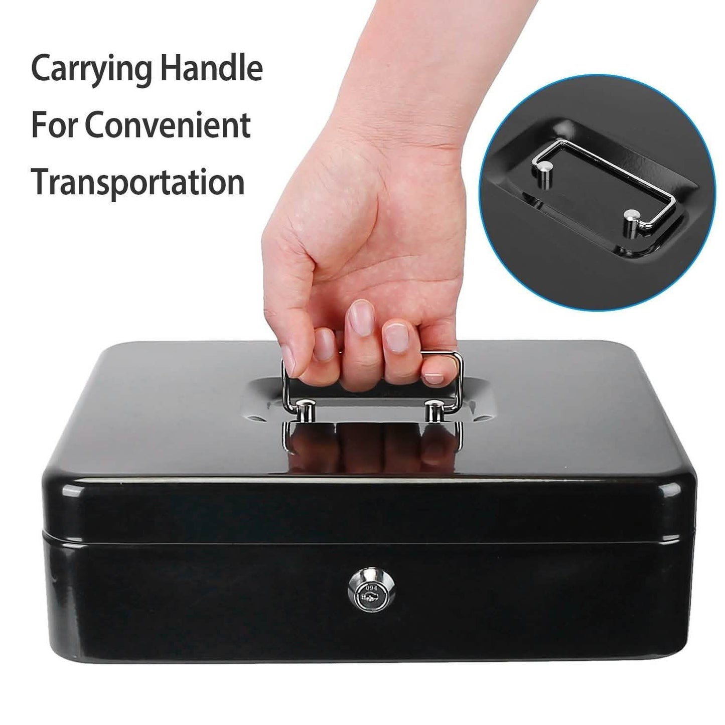 Steel Cash Box with Removable Tray DailySale