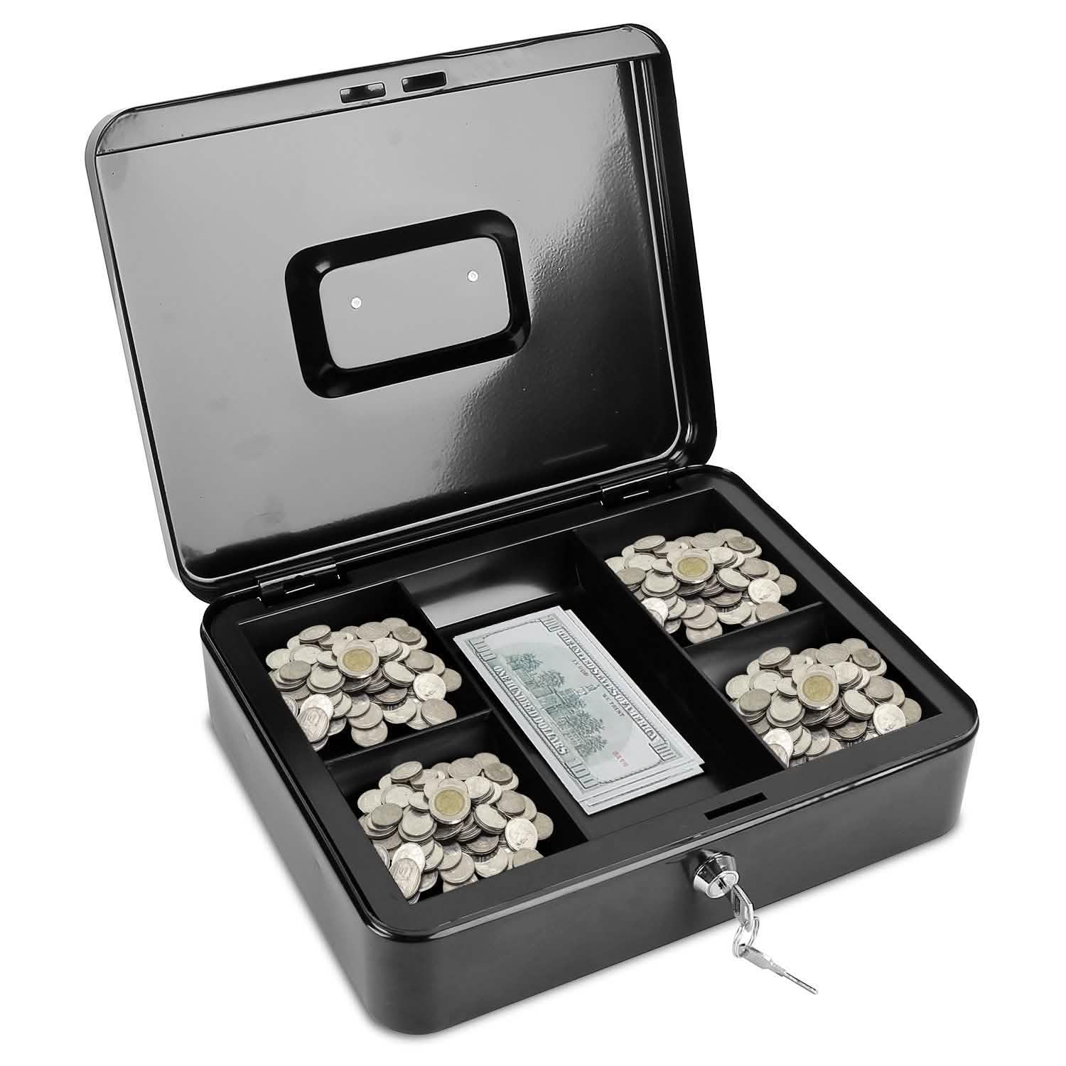 Steel Cash Box with Removable Tray DailySale