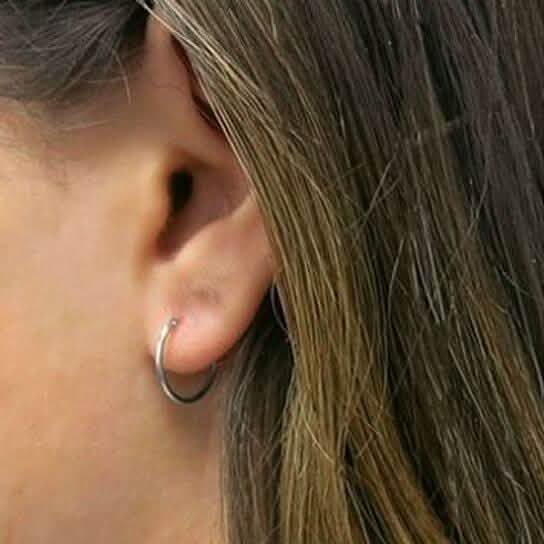 Sterling Silver 14MM Huggie Hoop Earring DailySale