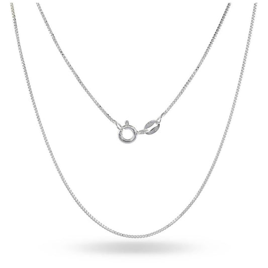 Sterling Silver .8MM Unisex Box Chain Necklace DailySale