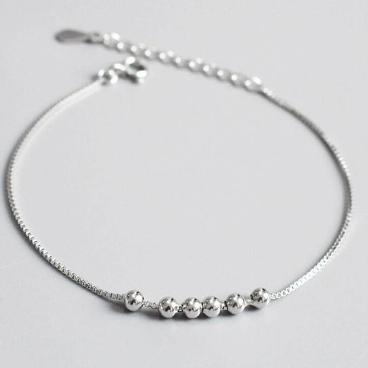 Sterling Silver Bead Ball Charm Bracelet DailySale