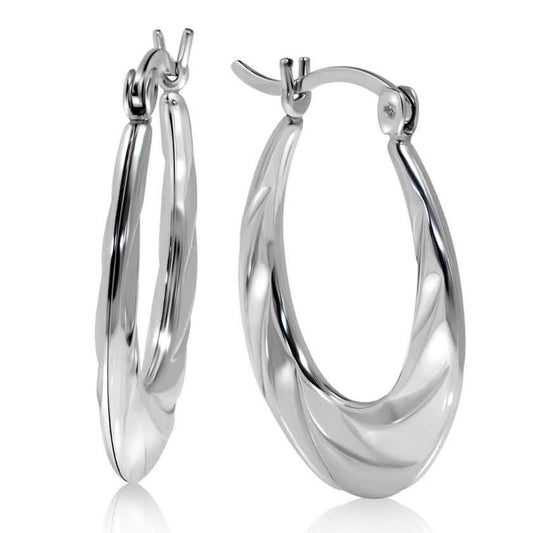 Sterling Silver Classic Shrimp Hoop Earrings By Paolo Fortelini DailySale