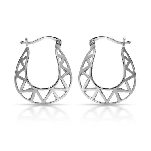 Sterling Silver Fancy Hoop Earrings by Paolo Fortelini DailySale