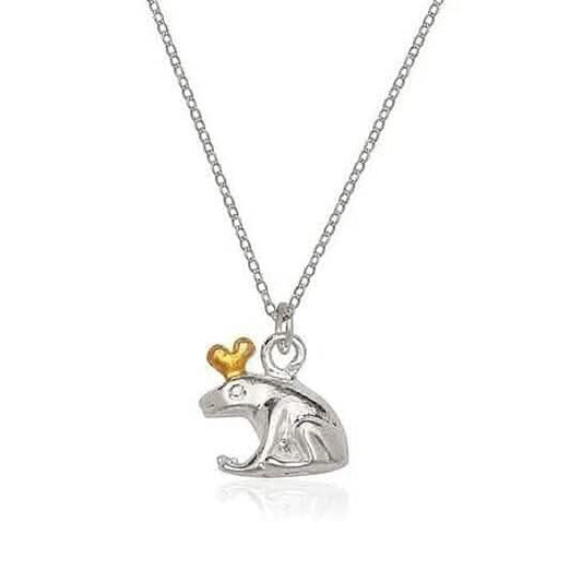 Sterling Silver Frog Charm and Chain DailySale