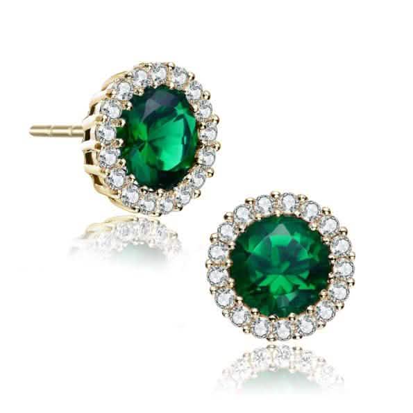 Sterling Silver Gold Plated Round Earrings DailySale