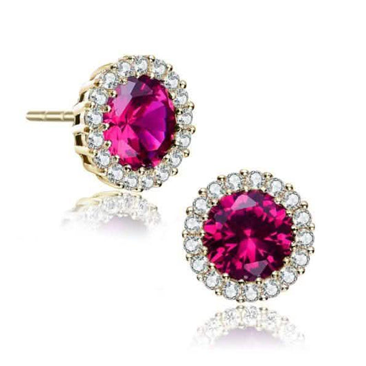 Sterling Silver Gold Plated Round Earrings DailySale