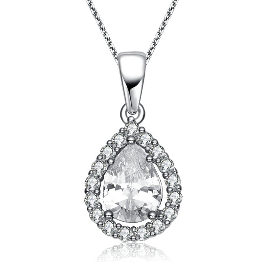 Sterling Silver Halo Pendant DailySale