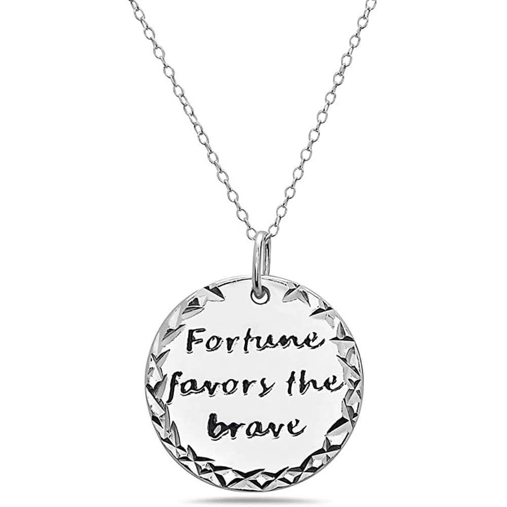 Sterling Silver Inspirational Pendant Necklace DailySale