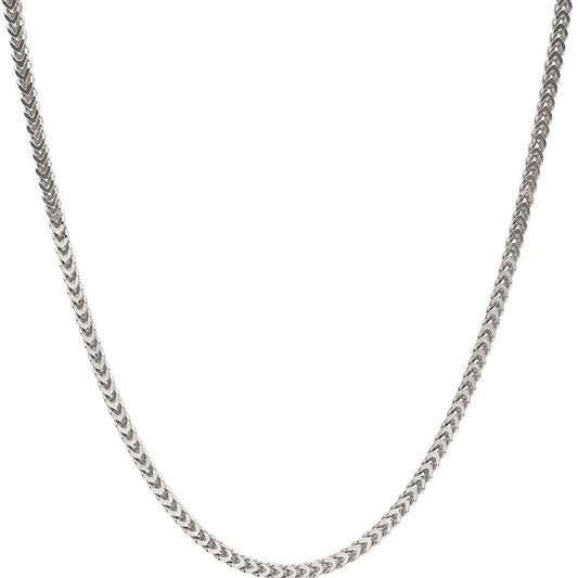 Sterling Silver Italian 2.5mm Franco Square Box Link Chain DailySale
