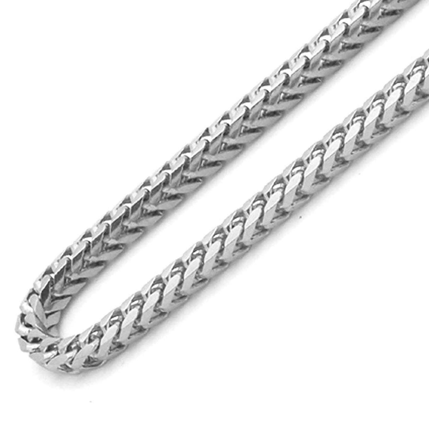Sterling Silver Italian 2.5mm Franco Square Box Link Chain DailySale