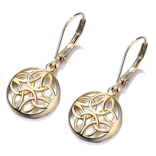 Sterling Silver Lever-Back Celtic Earrings DailySale