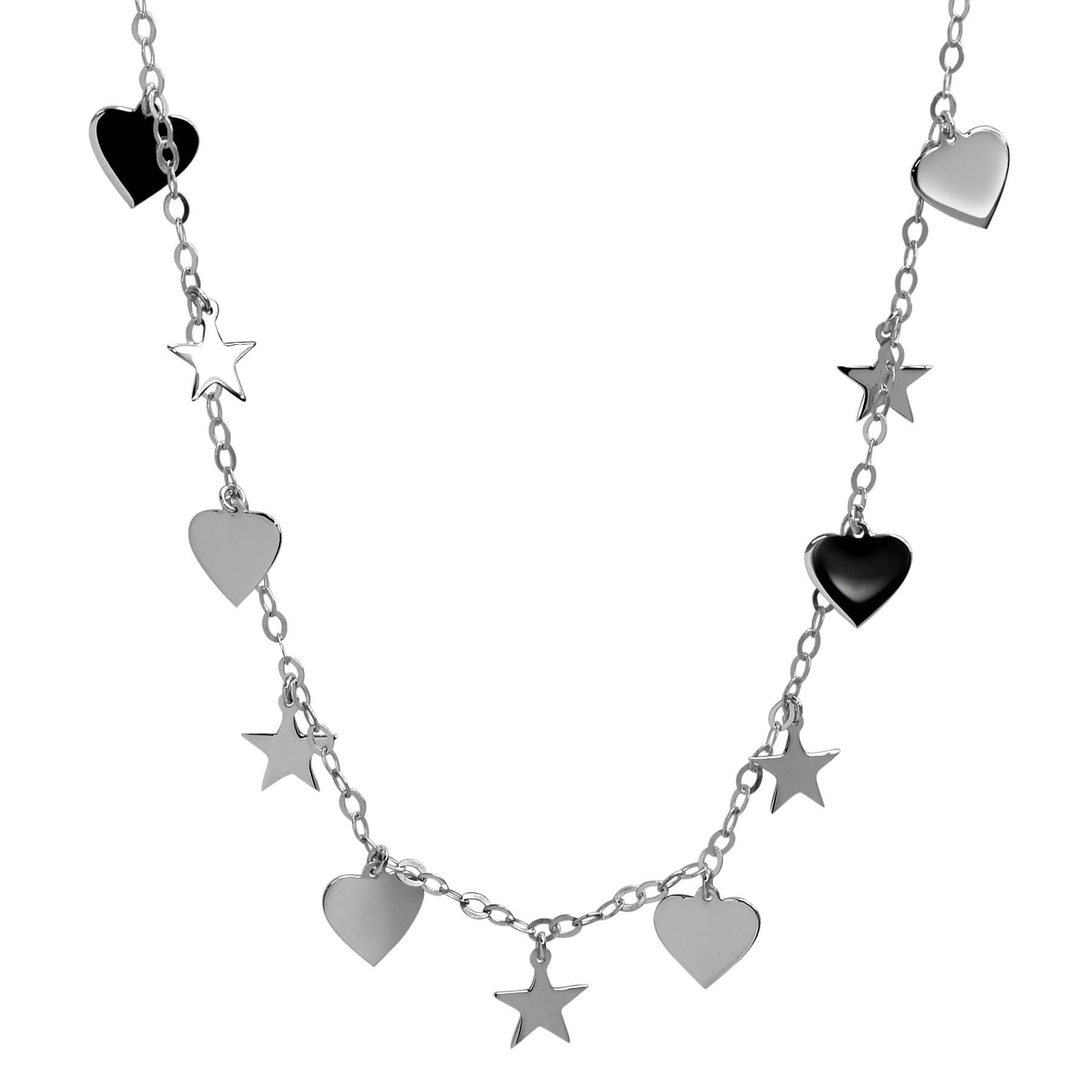 Sterling Silver Multi Charm Necklace by Paolo Fortelini DailySale