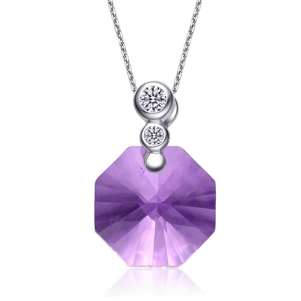 Sterling Silver Purple Necklace DailySale