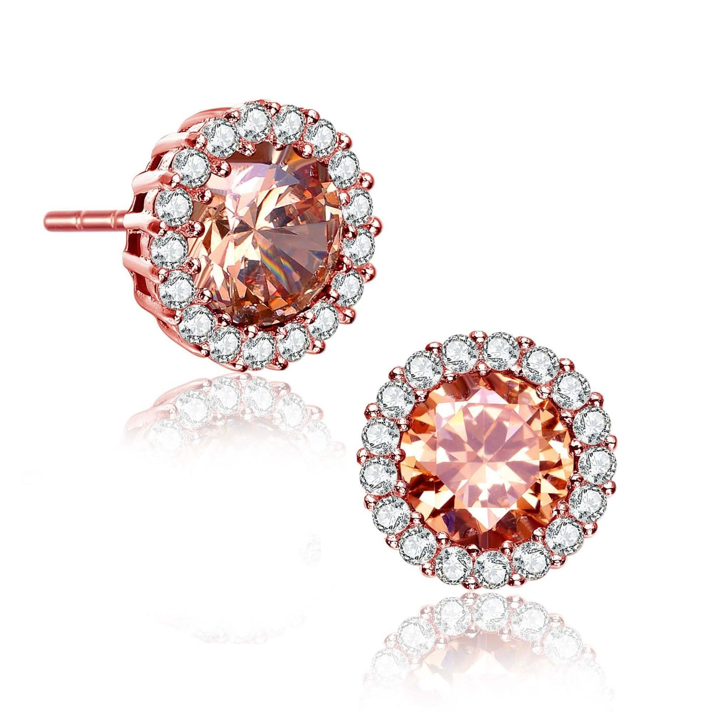 Sterling Silver Rhodium Plated Round Earrings DailySale