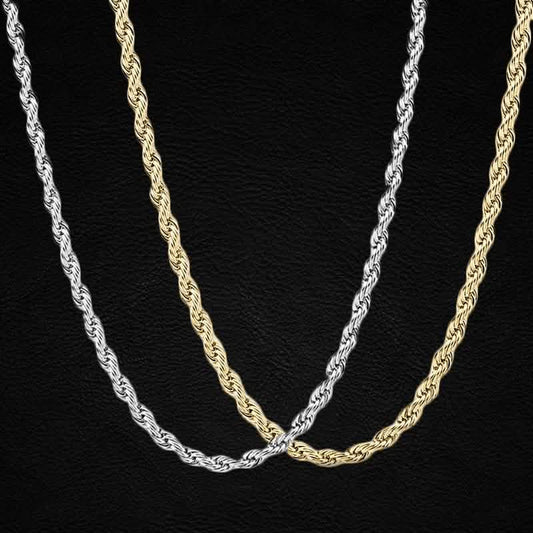 Sterling Silver Rope Twisted Link Chain Necklace DailySale