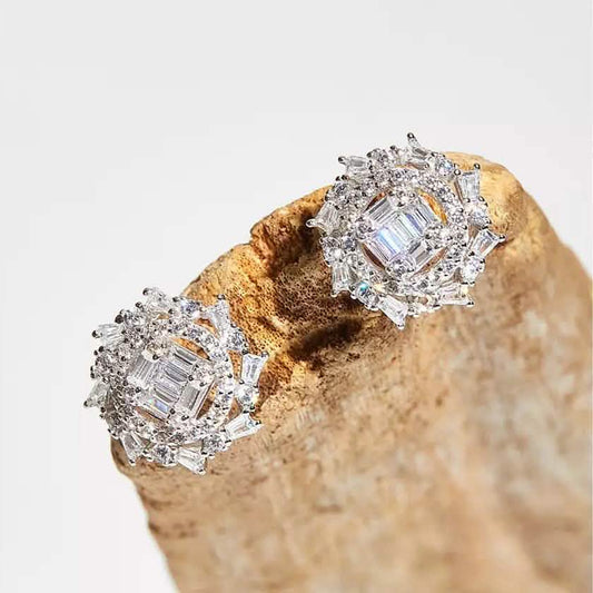 Sterling Silver Shooting Star Stud Earrings With Swarovski Crystals DailySale
