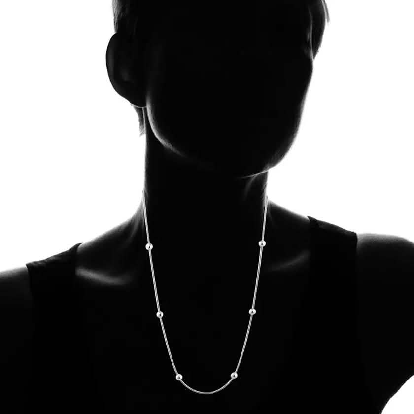 Sterling Silver Snake with Ball Necklace Chain by Paolo Fortelini DailySale