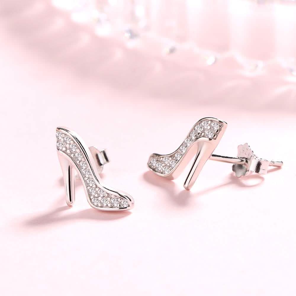 Sterling Silver Stiletto Stud Earrings With Swarovski Crystals DailySale