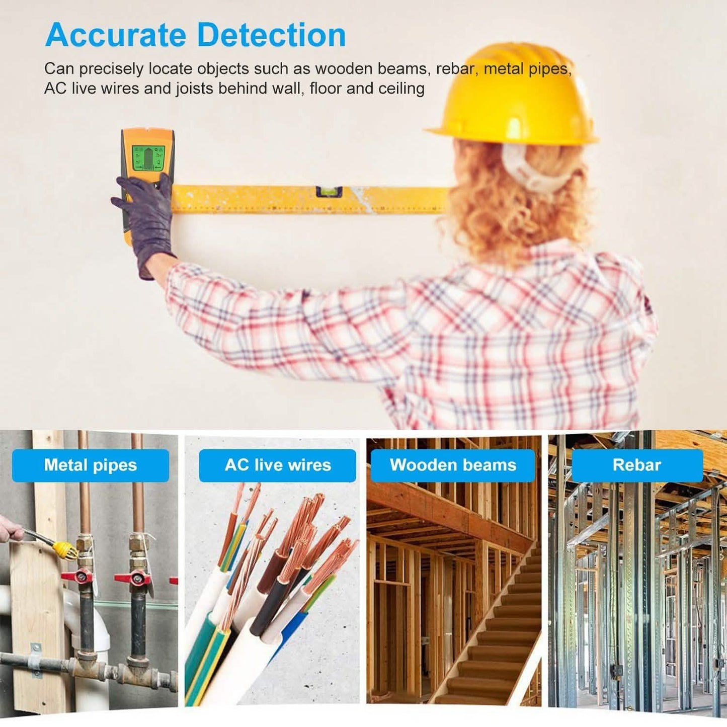 Stud Center Finder Wall Scanner AC Live Wire Detector with LCD Display DailySale