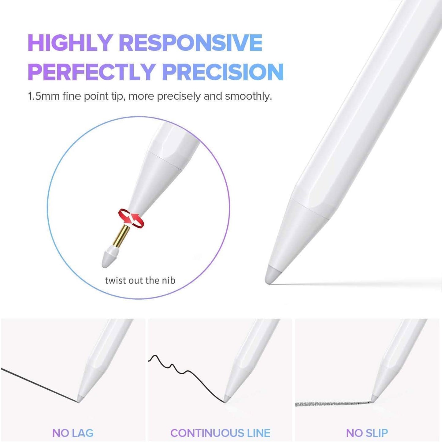 Stylus Pen for iPad with Palm Rejection, Active Pencil Compatible with (2018-2020) DailySale
