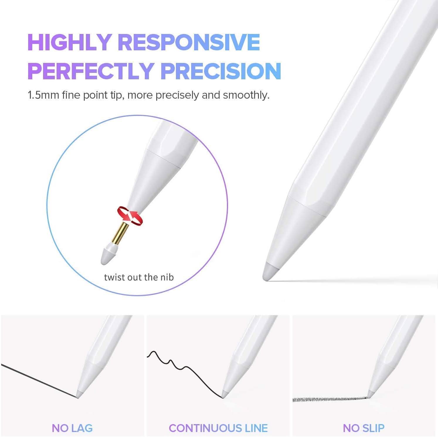 Stylus Pen for iPad with Palm Rejection, Active Pencil Compatible with (2018-2020) DailySale