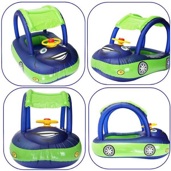 Summer Steering Wheel Sunshade Swim Ring Car Inflatable Baby Float Seat Boat DailySale
