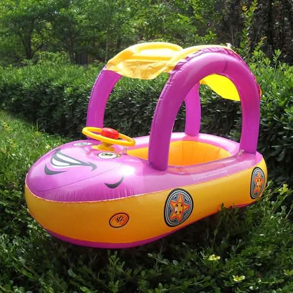 Summer Steering Wheel Sunshade Swim Ring Car Inflatable Baby Float Seat Boat DailySale