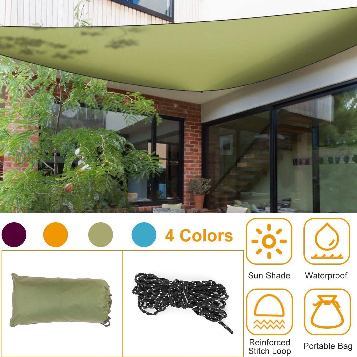 Sunshade Patio Cover Shade Canopy DailySale