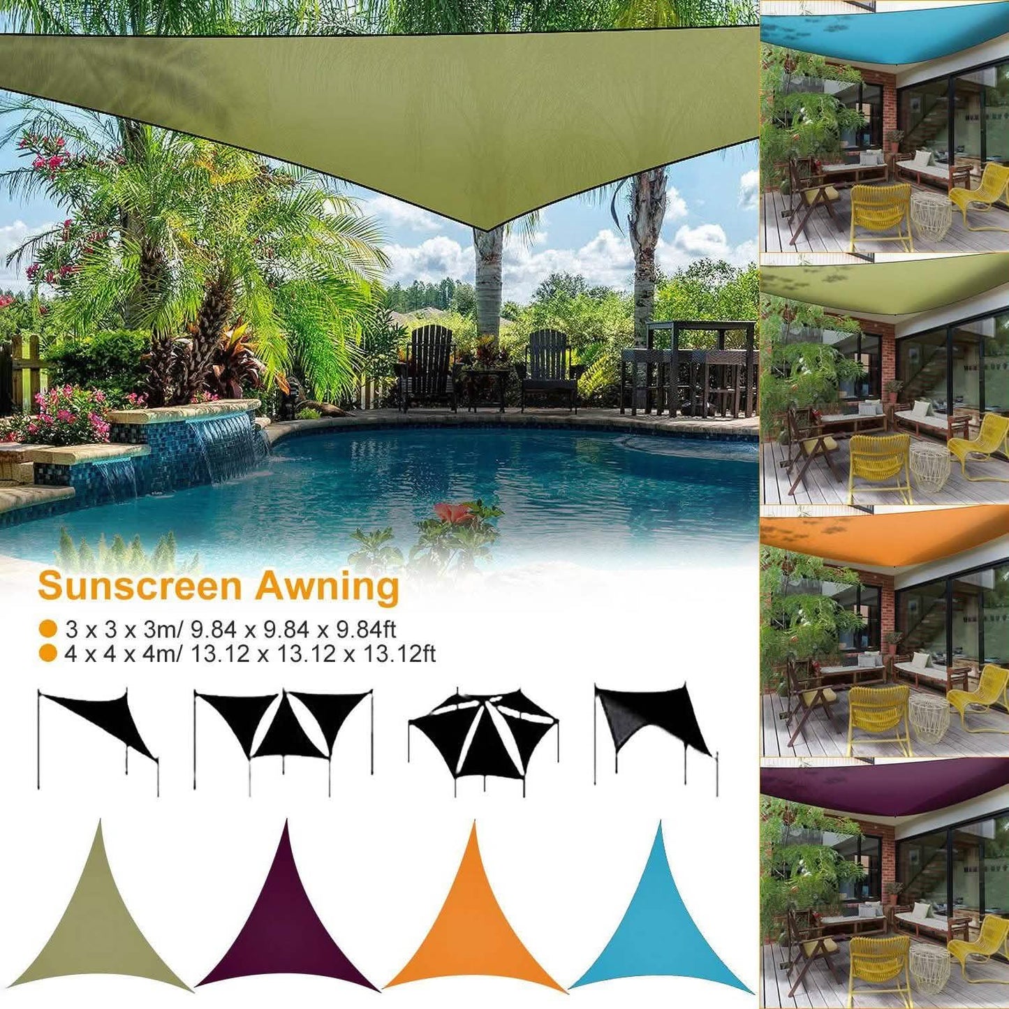 Sunshade Patio Cover Shade Canopy DailySale