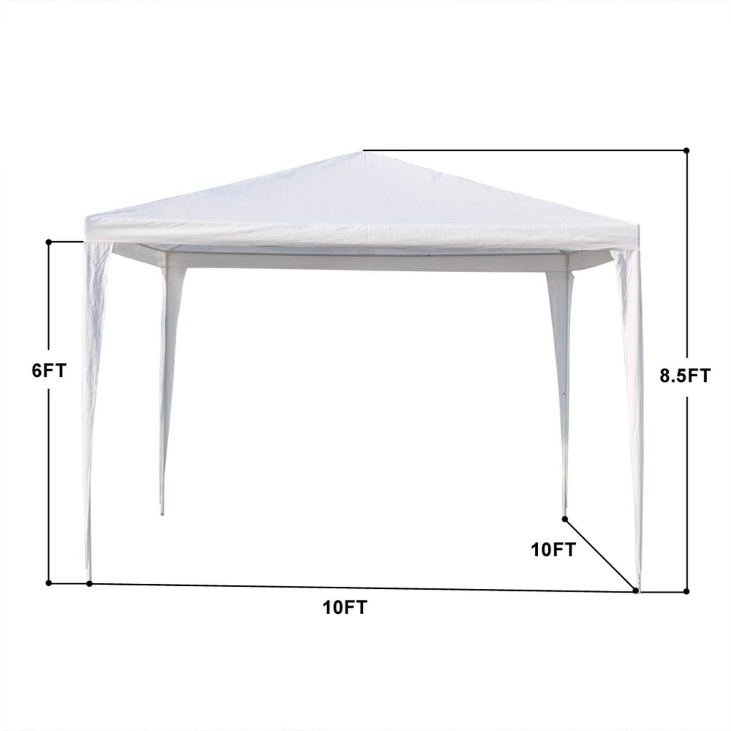 SUPERHOMUSE 3 x 3m Three Sides Waterproof Tent with Spiral Tubes White DailySale