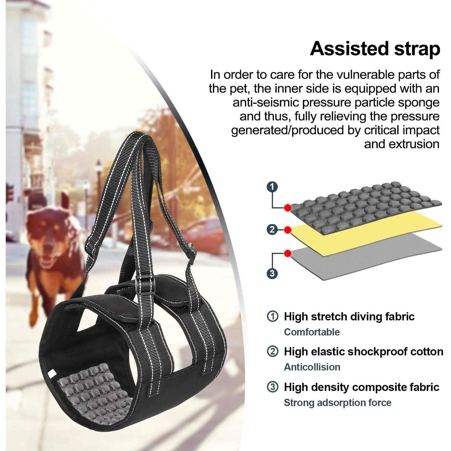 Support Harness Set Adjustable Chest Sling Strap for Elderly Disable Dog DailySale