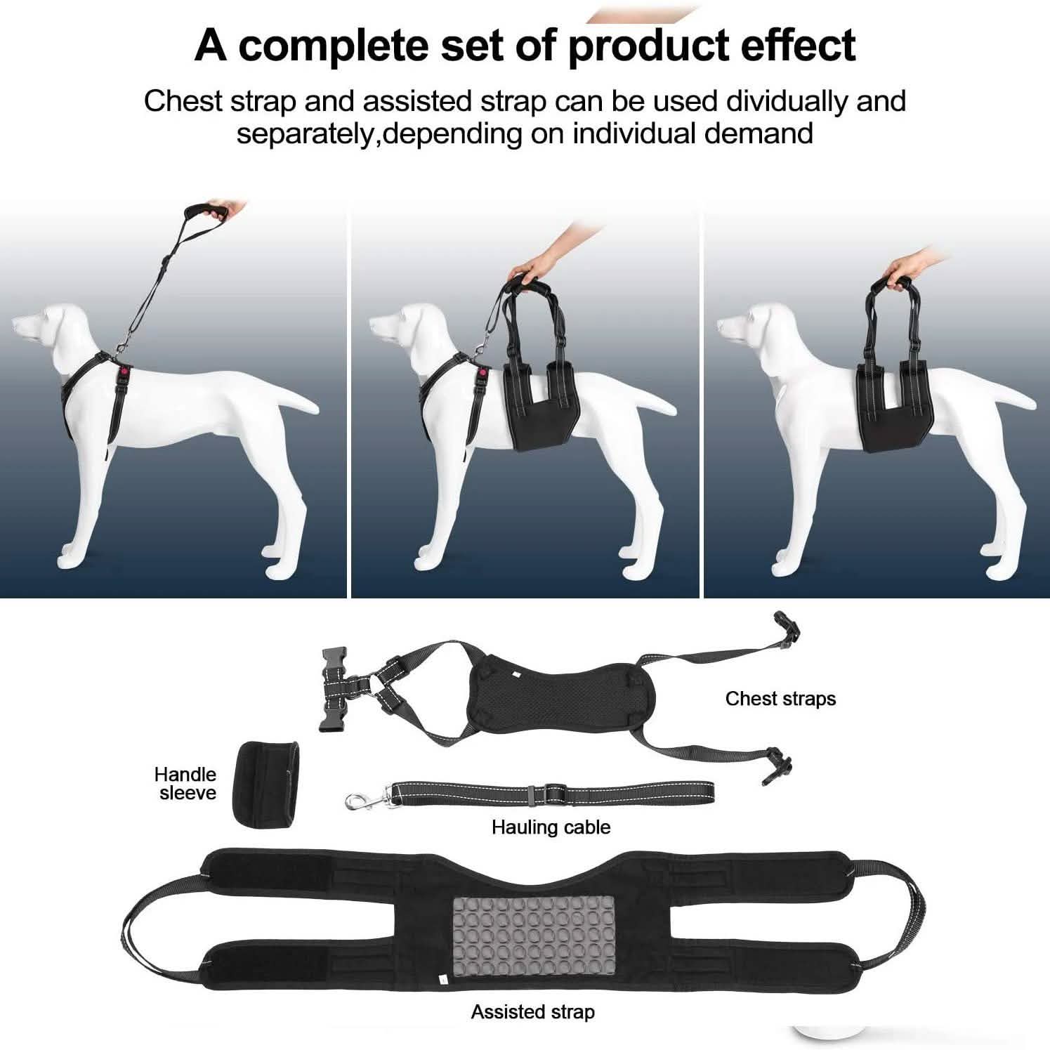 Support Harness Set Adjustable Chest Sling Strap for Elderly Disable Dog DailySale