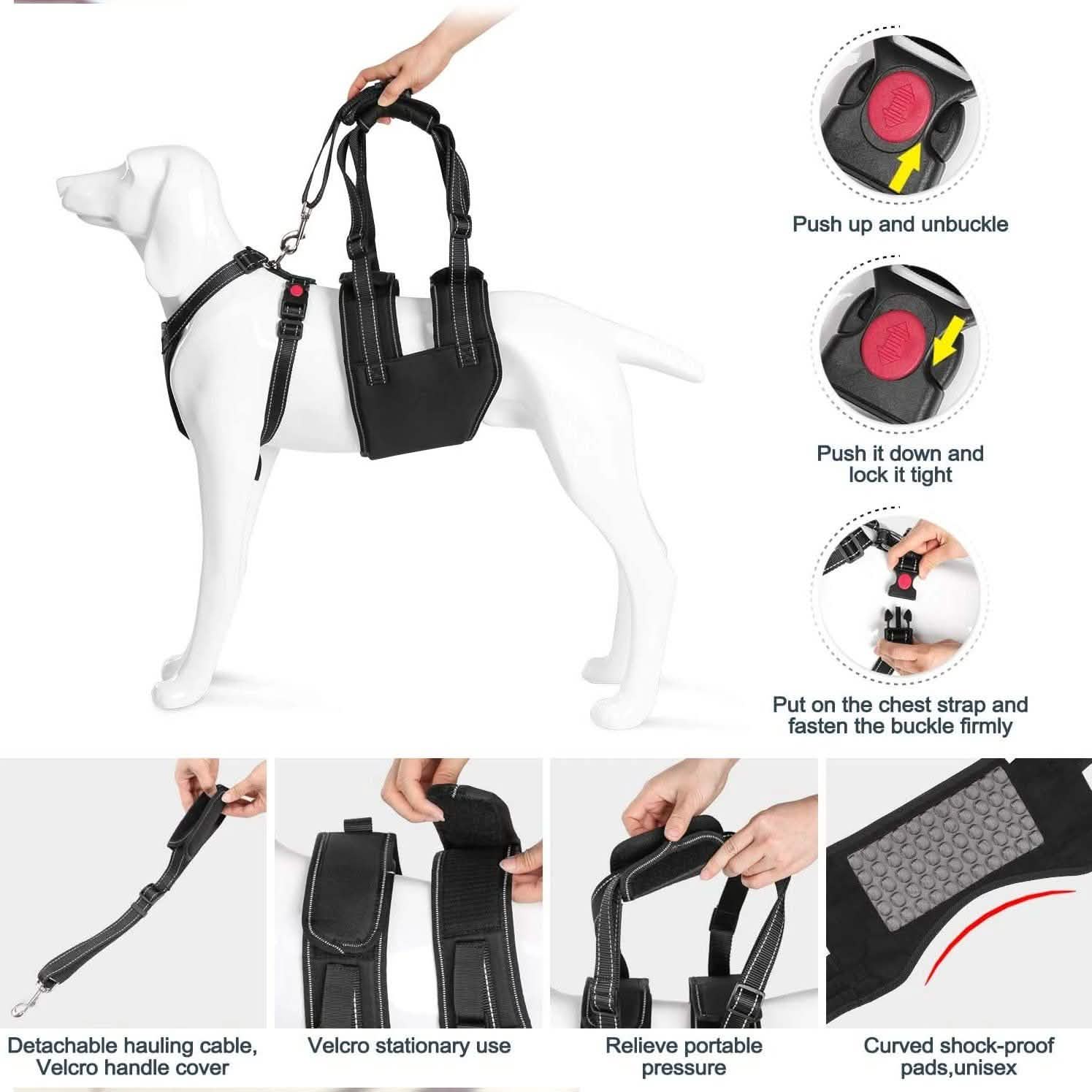Support Harness Set Adjustable Chest Sling Strap for Elderly Disable Dog DailySale