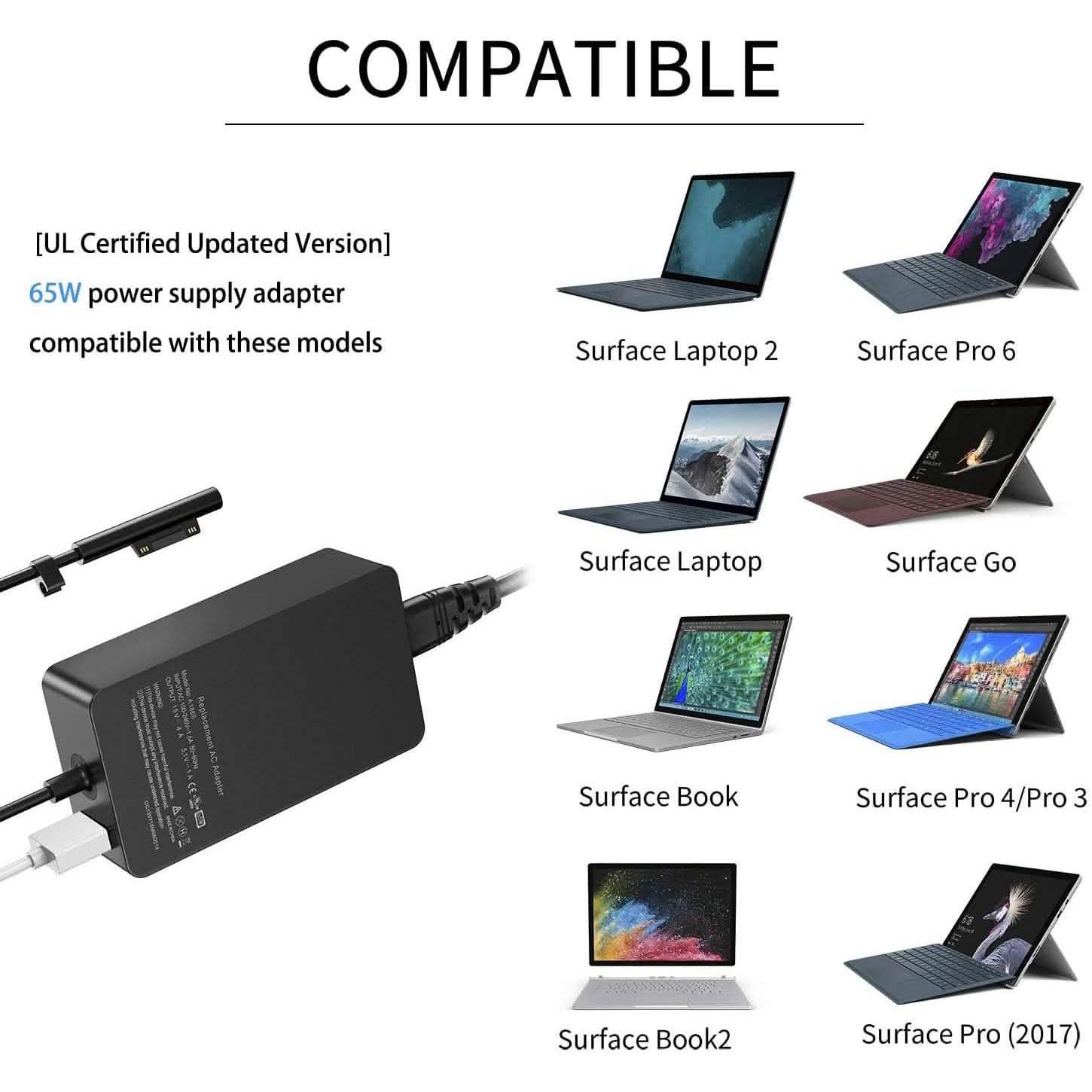 Surface Pro Charger 65W for Surface Pro 3/4/5/6/7 DailySale