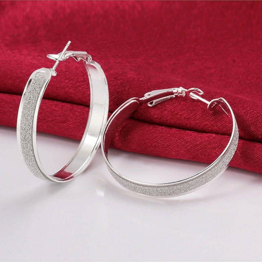 Swarovski Crystal Dust Large Hoop Earrings DailySale