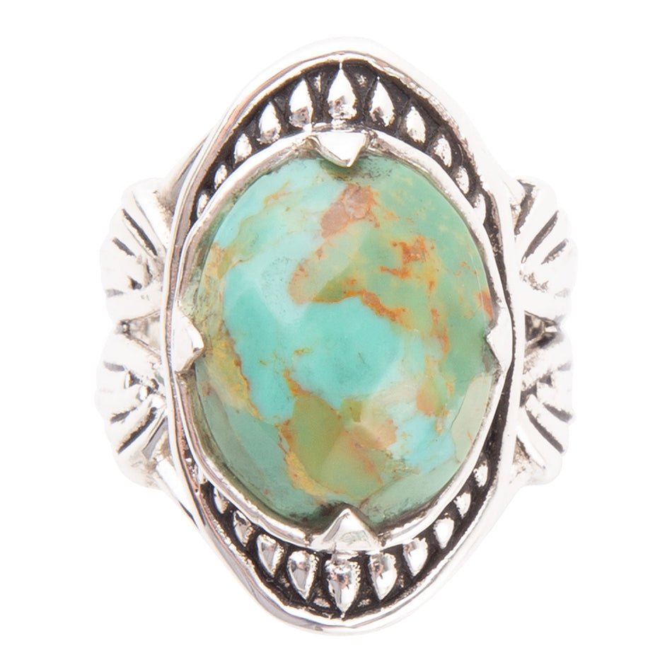 Sweet Dreams Faceted Blue Turquoise and Sterling Silver Ring Barse Jewelry