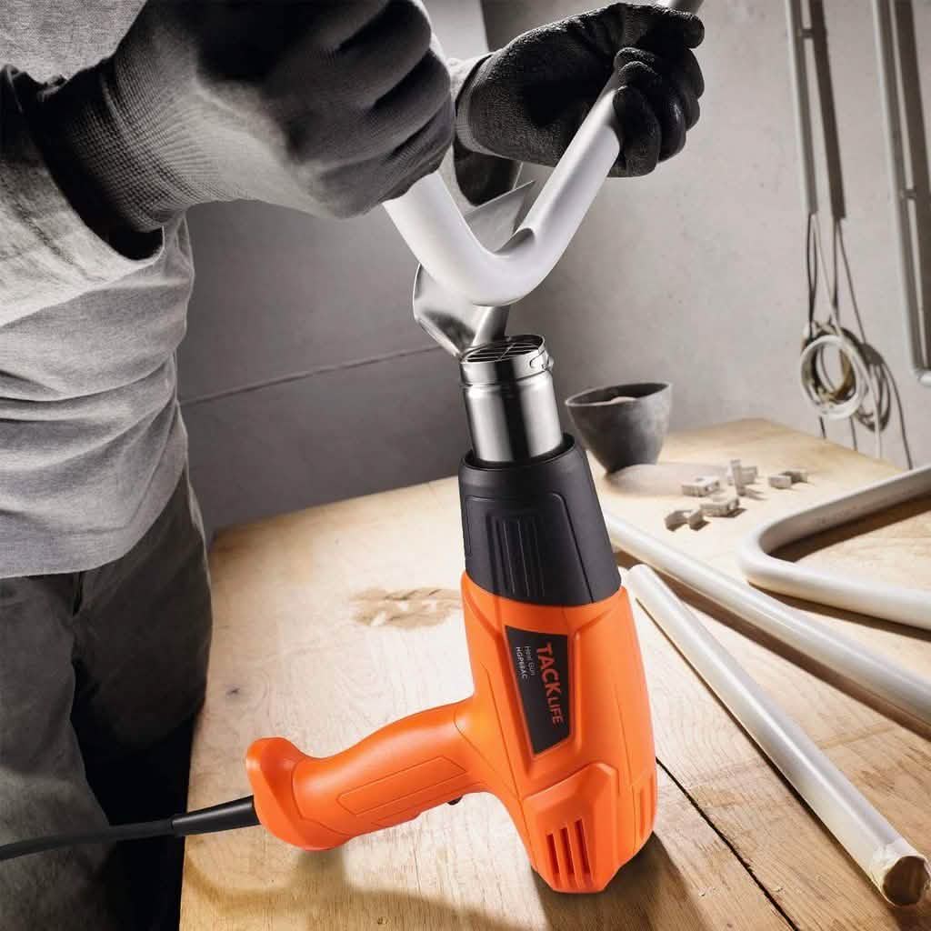 TACKLIFE Heat Gun 1500W 572°F~ 932°F Dual Temperature Hot Air Gun Kit DailySale