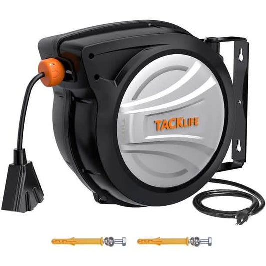 Tacklife Retractable Extension Cord, 65FT+4.5 Extension Cord Reel DailySale