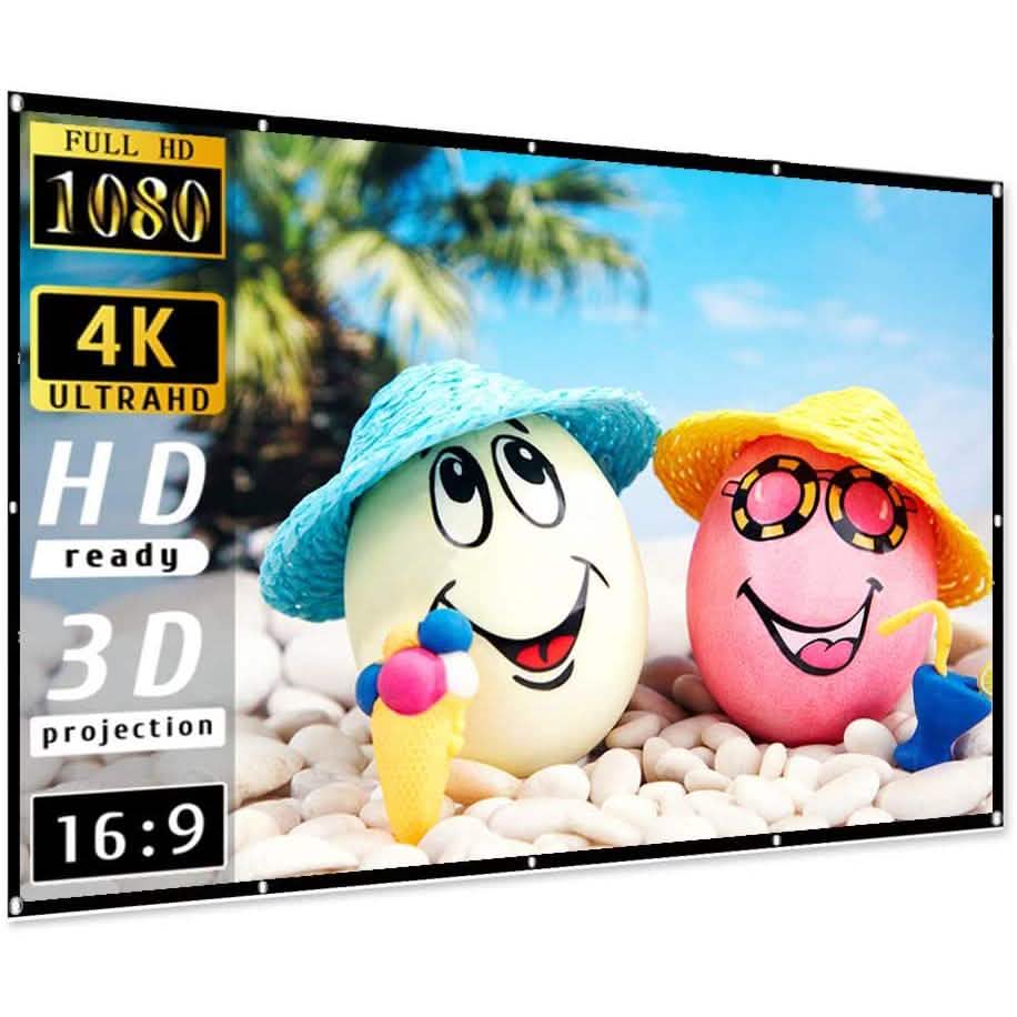 Taotique 4K Movie Projector Screen 16:9 HD Foldable and Portable DailySale