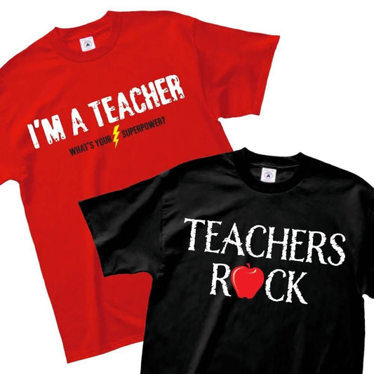 Teachers Rock or Teacher Superpower T-Shirt DailySale