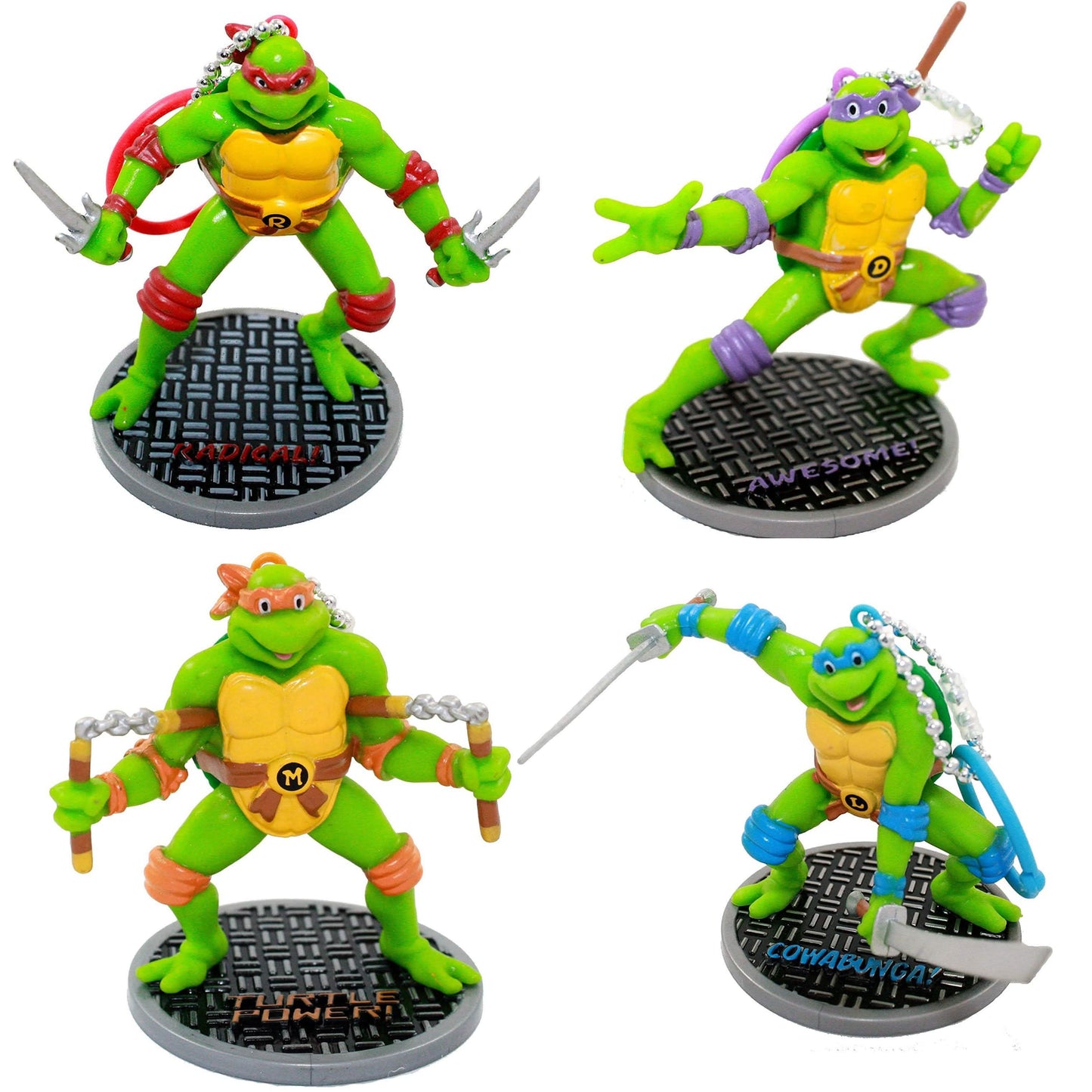 Teenage Mutant Ninja Turtles Action Figures 3-Inch Set of 4 DailySale