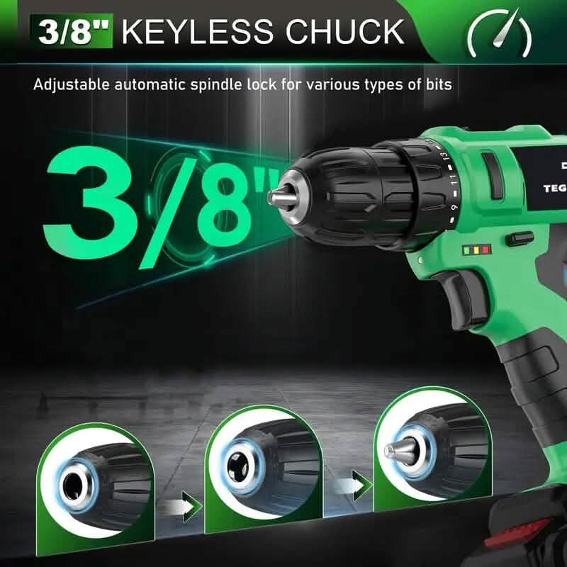 Tegatok 20V Cordless Drill Set DailySale