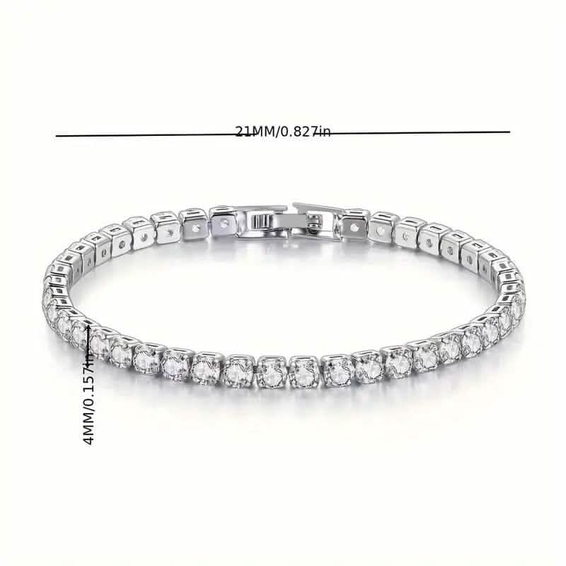 Tennis Single Row Synthetic Zircon Bracelet DailySale