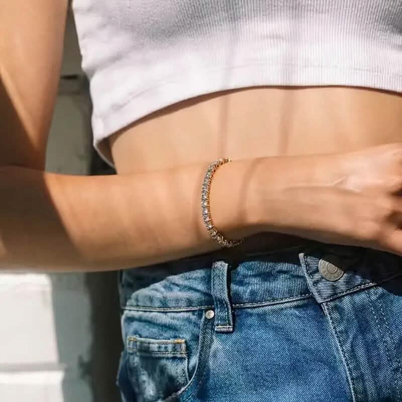 Tennis Single Row Synthetic Zircon Bracelet DailySale