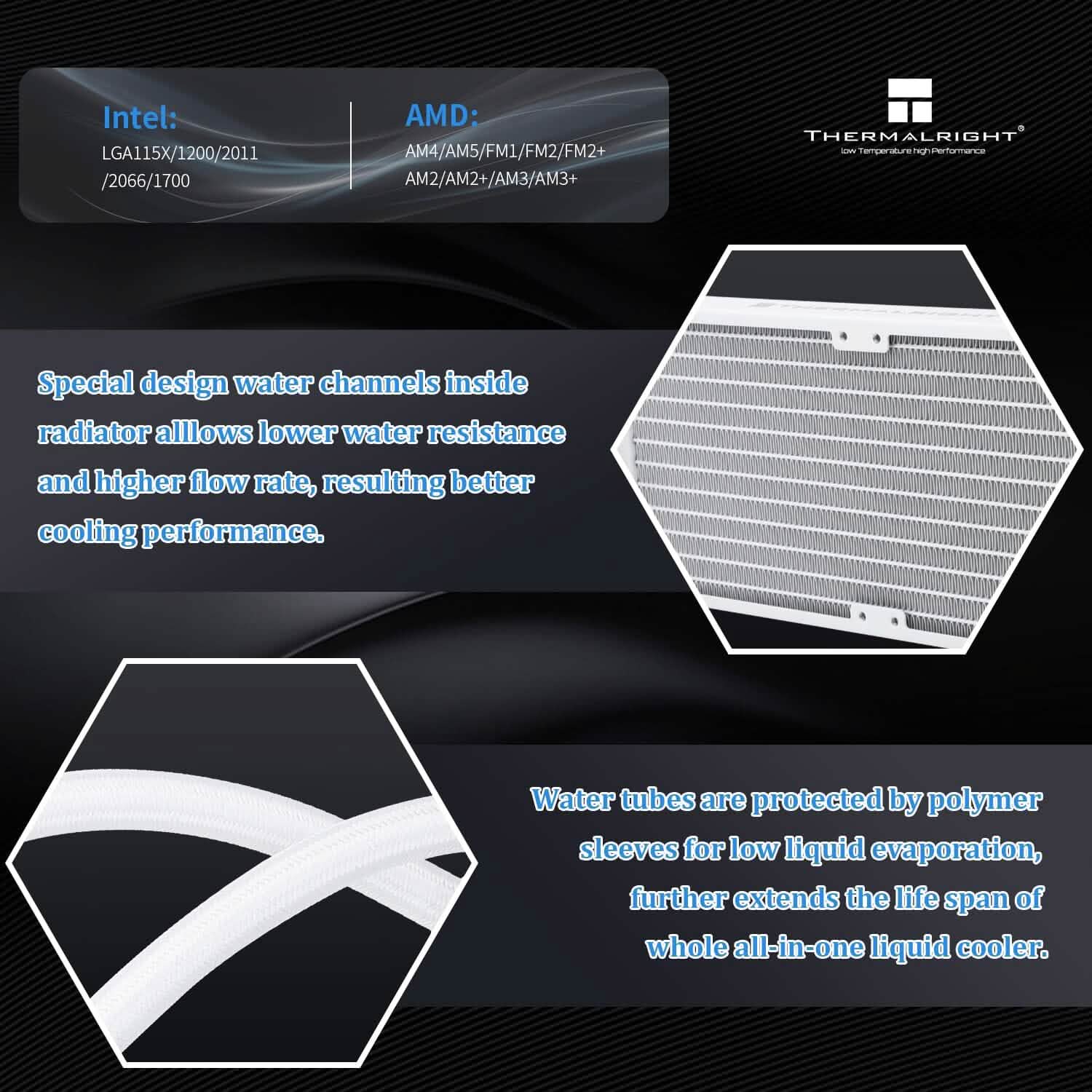 Thermalright Frozen Notte 360 White ARGB Water Cooling CPU Cooler  (Refurbished) DailySale